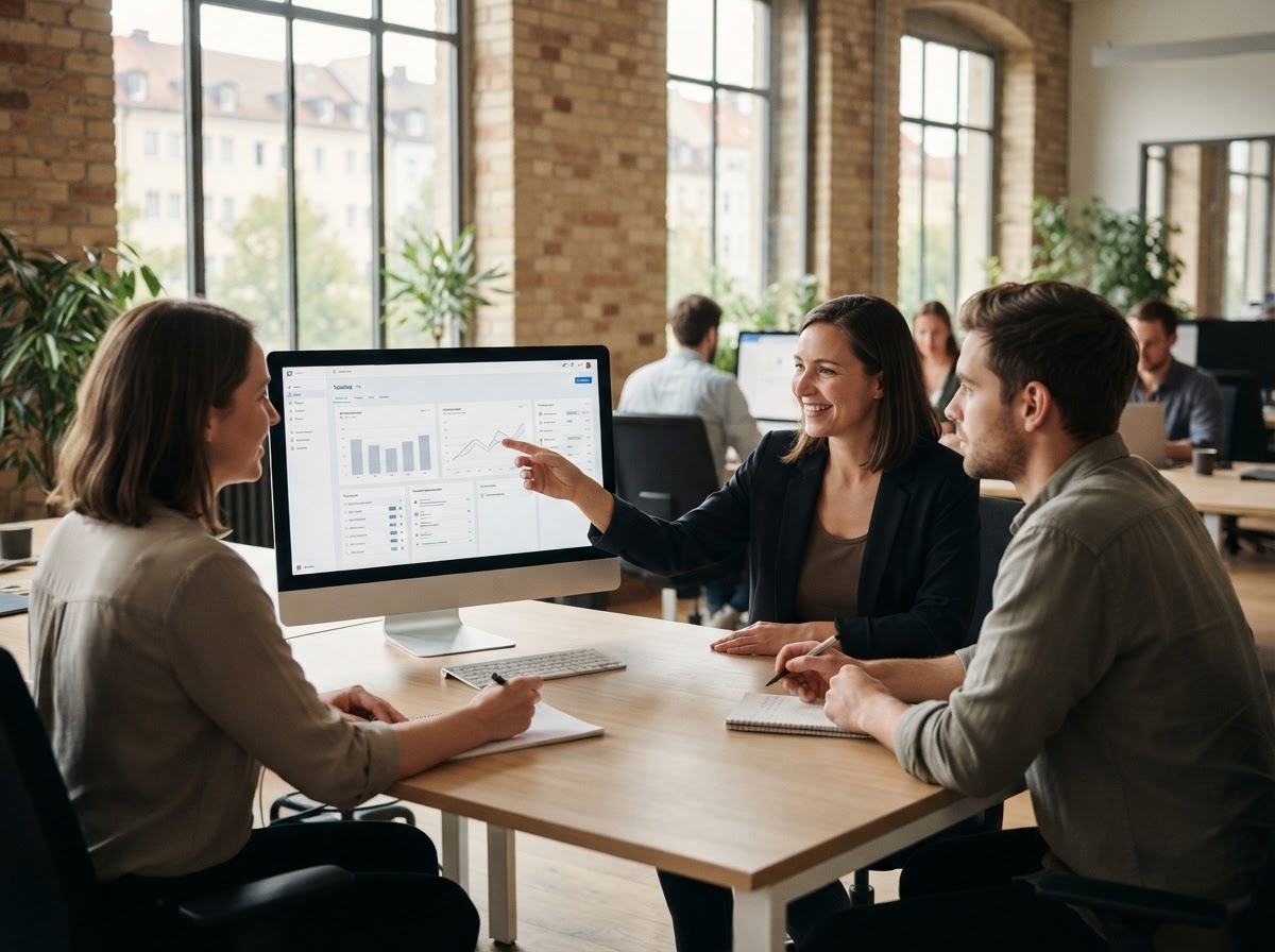 Münvaren Team bei der Arbeit an Portfolio-Modellen